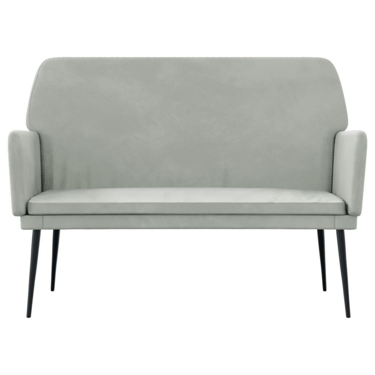 VIDAXL Banc Gris clair 108x79x79 cm Velours