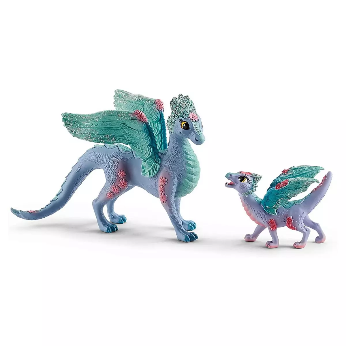 Schleich Figurines Dragon aux fleurs et son petit Bayala