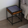 Voir la diapositive 1 : VIDAXL Table de chevet avec LED infini chene fume 40x40x51 cm