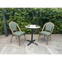 Voir la diapositive 4 : Paris Prix Ensemble Table de Jardin & 2 Chaises  Bistro  60cm Vert