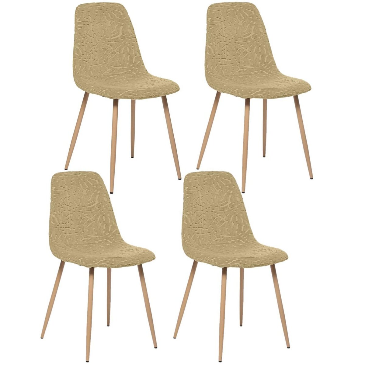 TOILINUX Lot de 4 Chaises Roka