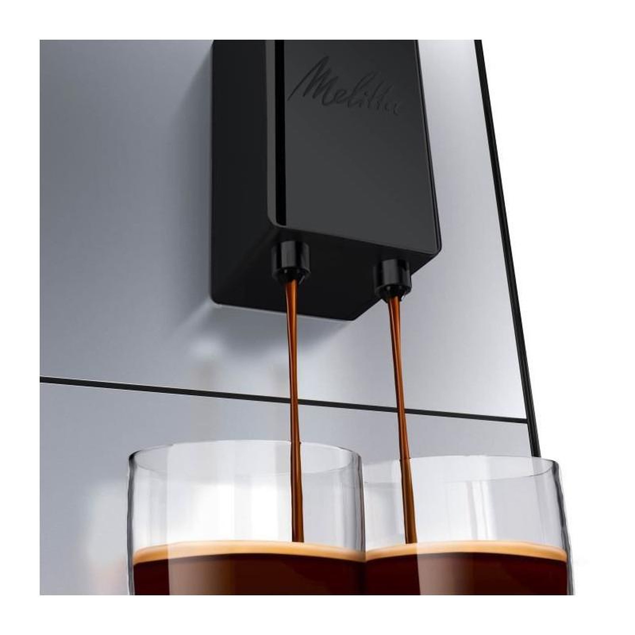Voir la diapositive 6 : Melitta MELITTA E950-666 - Cafetiere automatique Solo Pure Argent - 1400W - 3 reglages dintensite - Reservoir a grains 125g