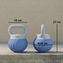Voir la diapositive 3 : HOMCOM Kettlebell  8 Kg - poignée ergonomique antidérapante - revêtement souple - bleu
