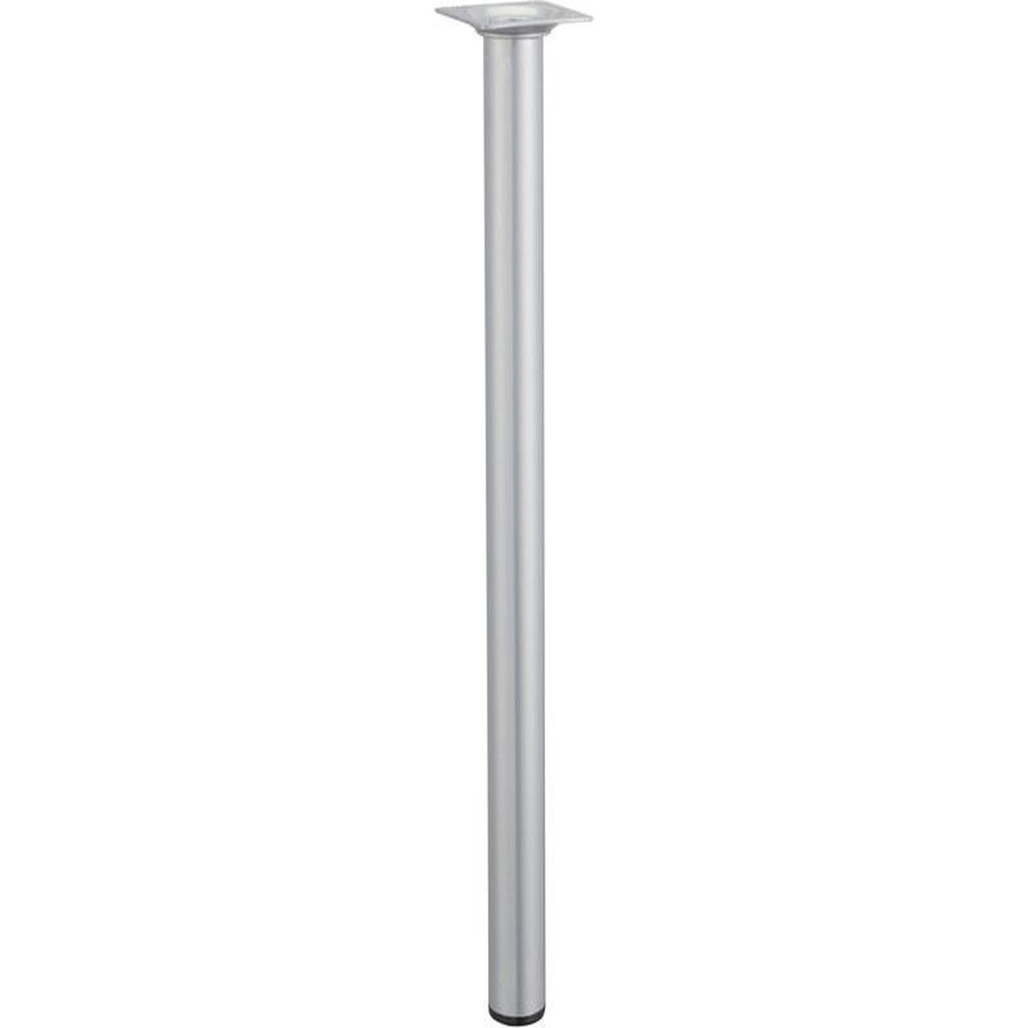 CENTRALE BRICO Pied de table basse cylindrique fixe acier époxy gris, 40 cm