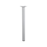 CENTRALE BRICO Pied de table basse cylindrique fixe acier époxy gris, 40 cm