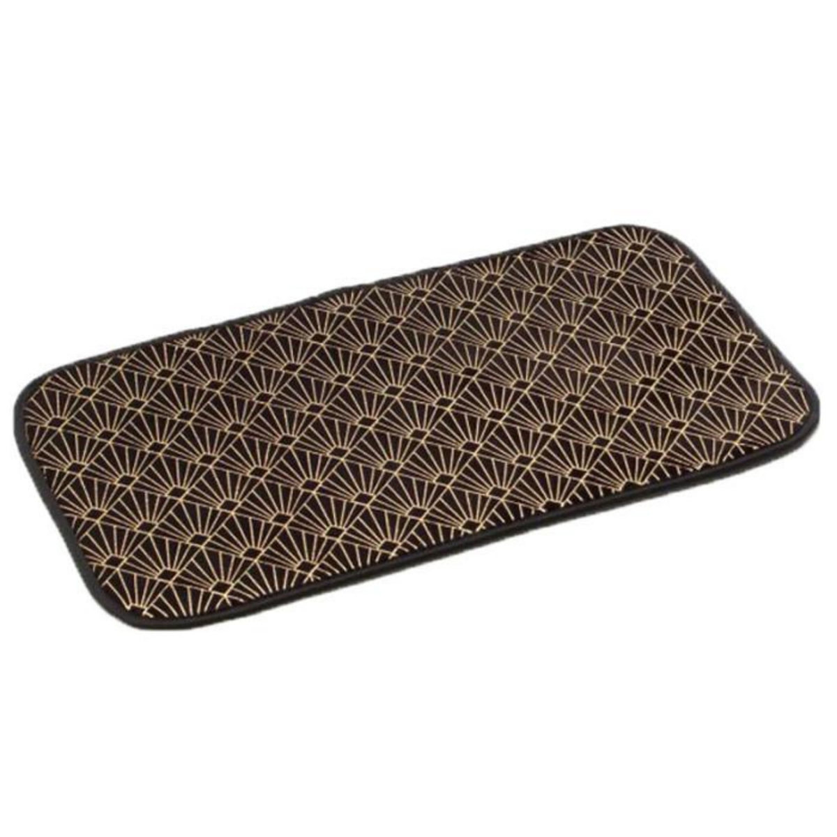 Paris Prix Tapis Déco Velours  Graphigold  50x80cm Noir