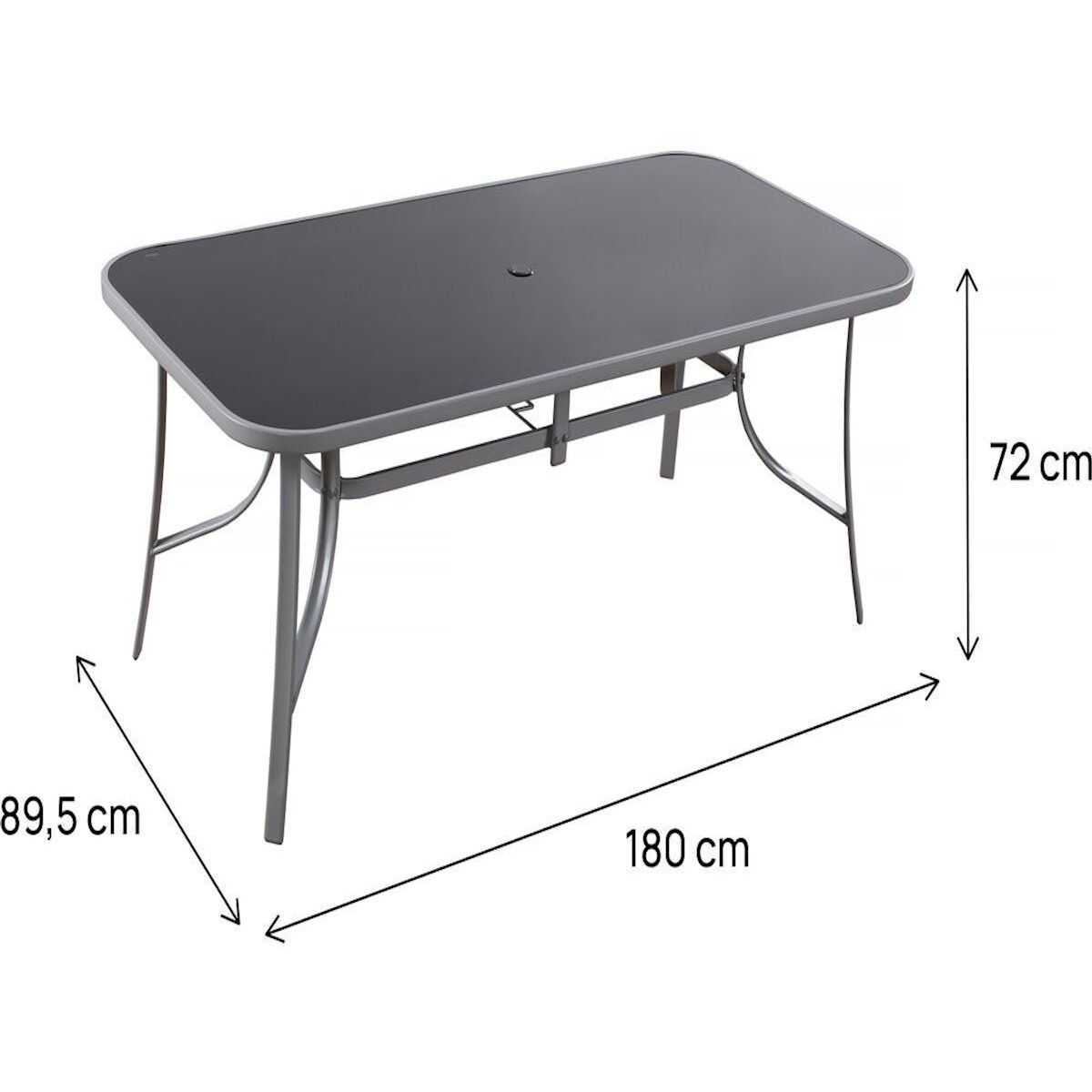 Habitat et Jardin Table de jardin  Cordoba  - Phoenix - 8 places - Argenté