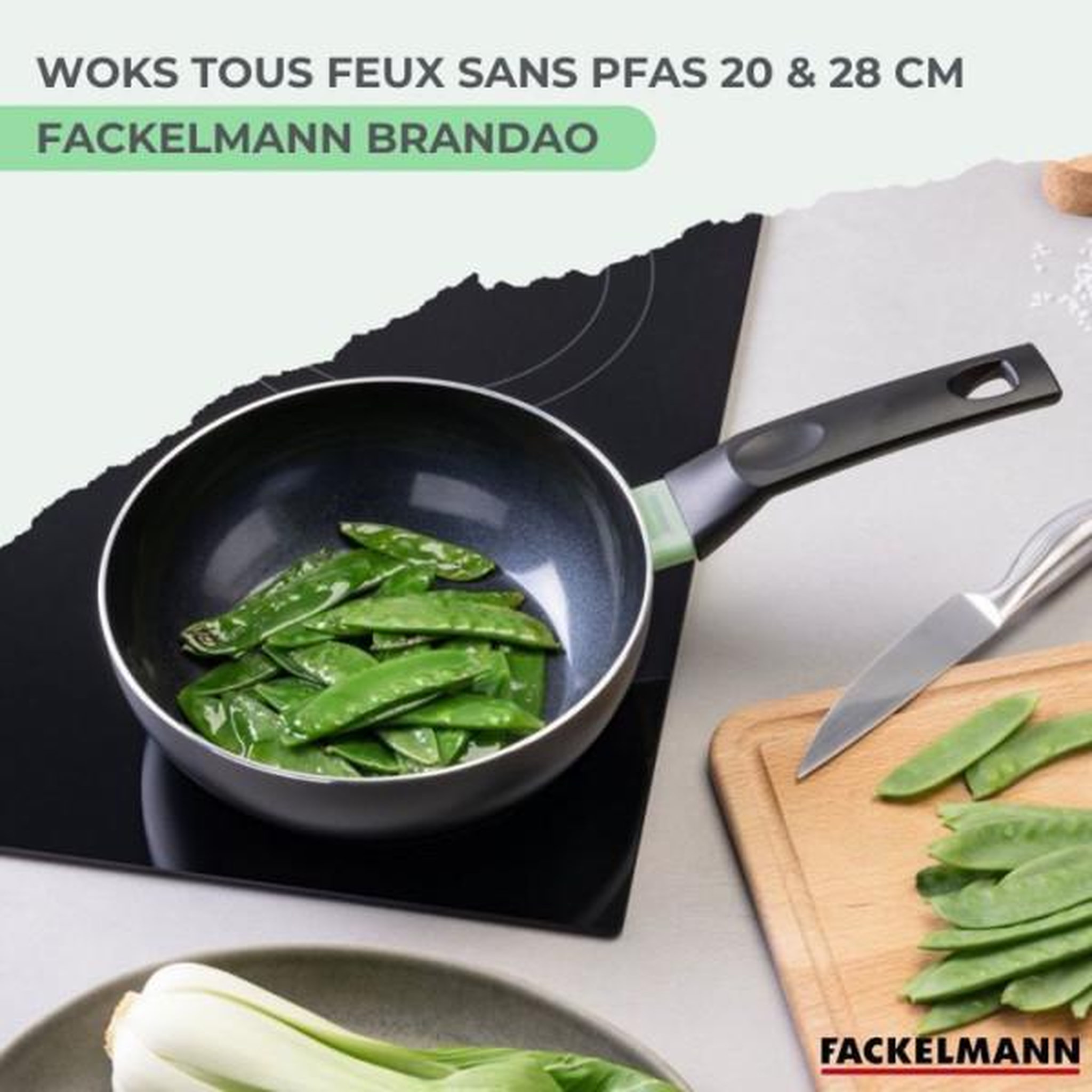 Voir la diapositive 2 : Fackelmann Wok Ensemble de 2 s - FACKELMANN - Brandao - 20 et 28 cm