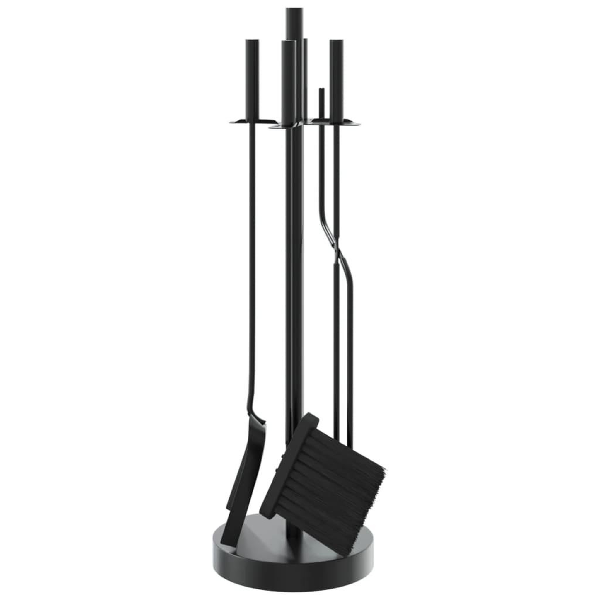 Voir la diapositive 4 : VIDAXL Set d'outils de cheminee 5 pcs 18x66 cm acier