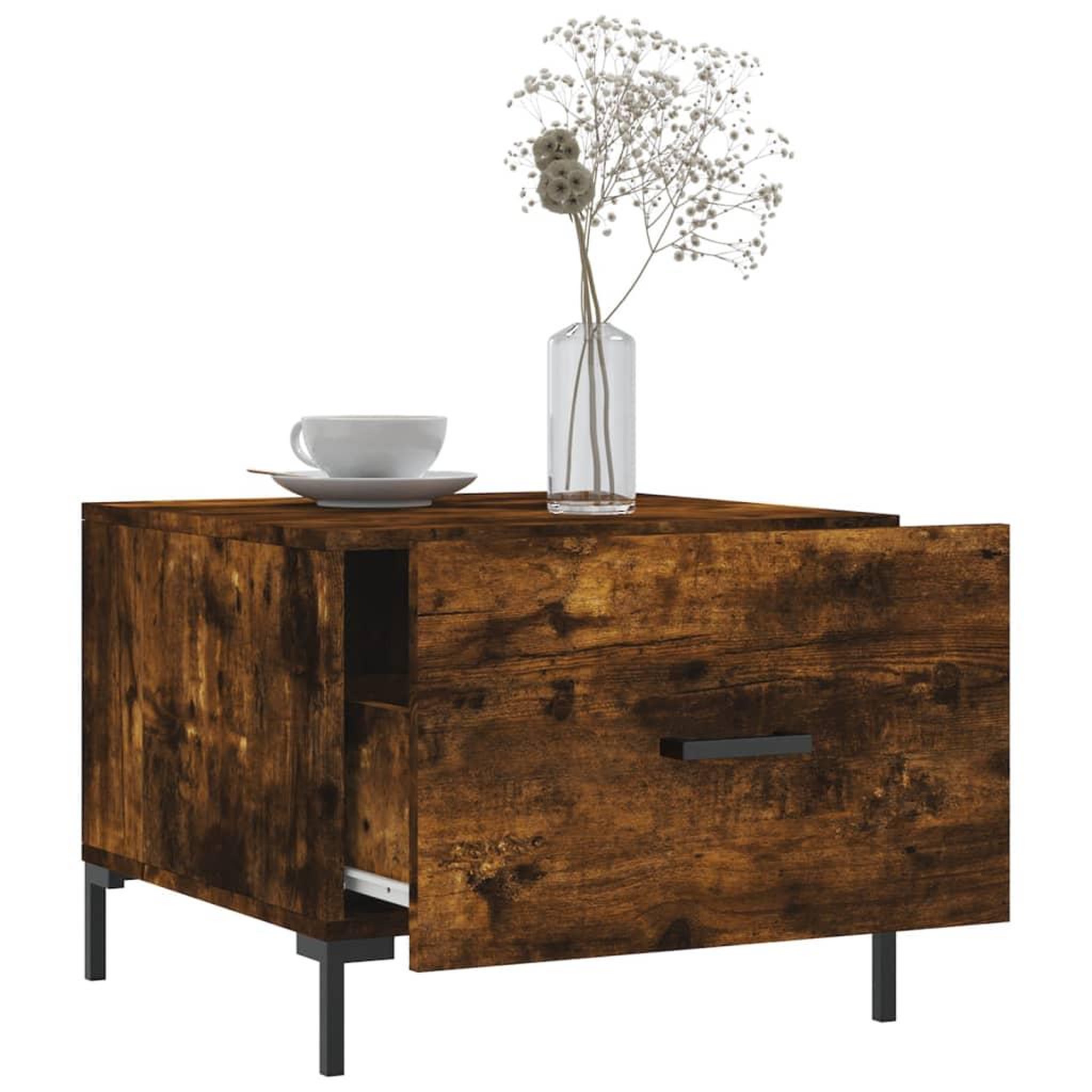 Voir la diapositive 4 : VIDAXL Tables basses 2 pcs chene fume 50x50x40 cm bois d'ingenierie