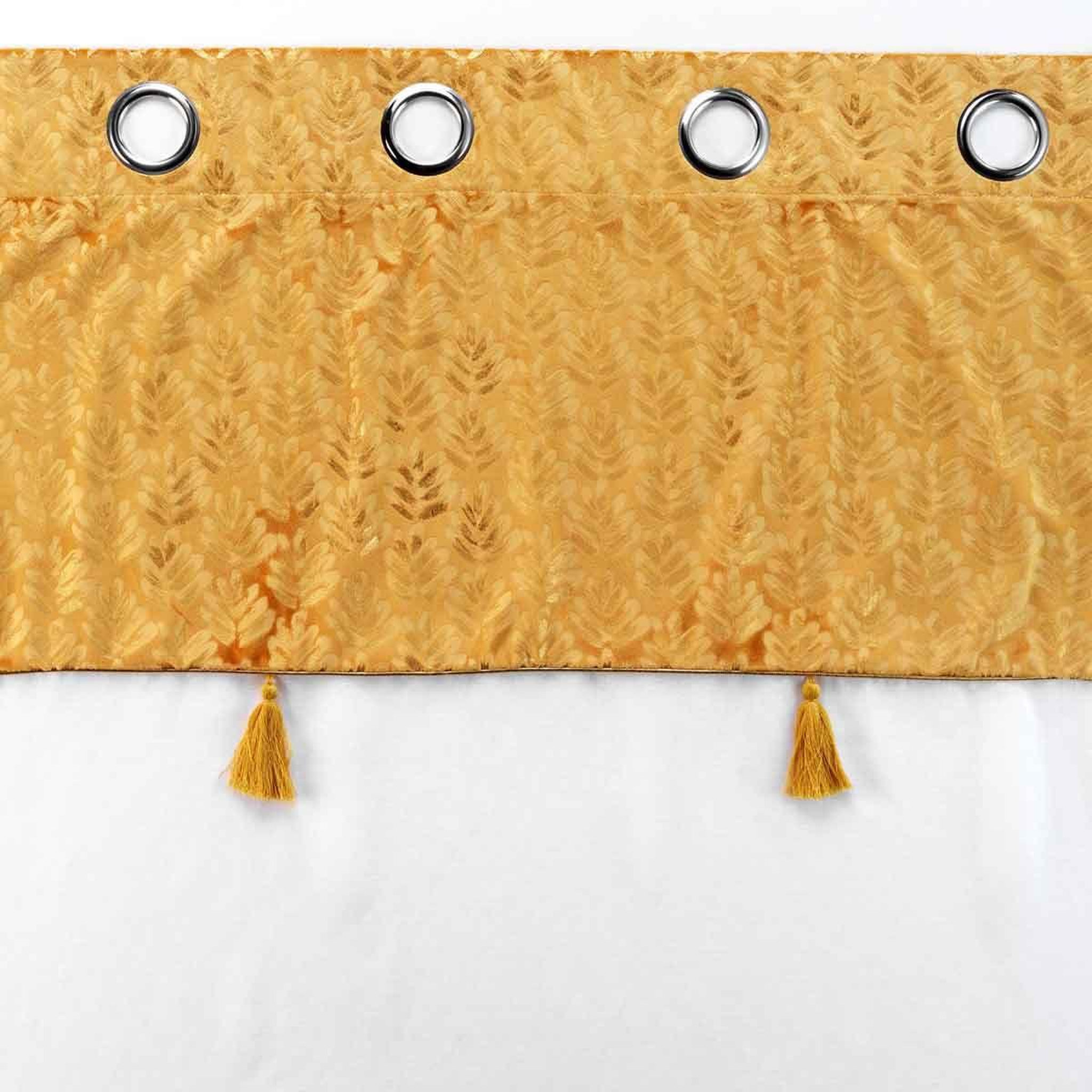 Voir la diapositive 3 : Douceur d'Intérieur Rideau voilage à œillets  evie  140x240cm ocre