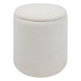 Voir la diapositive 1 : ATMOSPHERA Pouf de rangement en bouclette - Blanc
