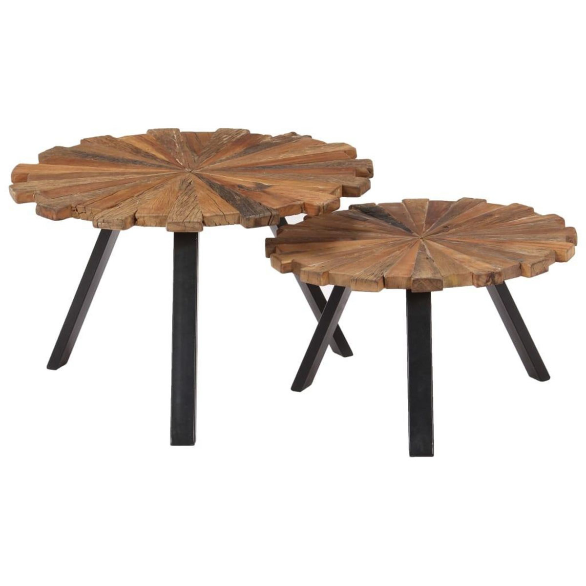 VIDAXL Tables basses 2 pcs Bois de recuperation massif