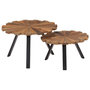 Voir la diapositive 1 : VIDAXL Tables basses 2 pcs Bois de recuperation massif