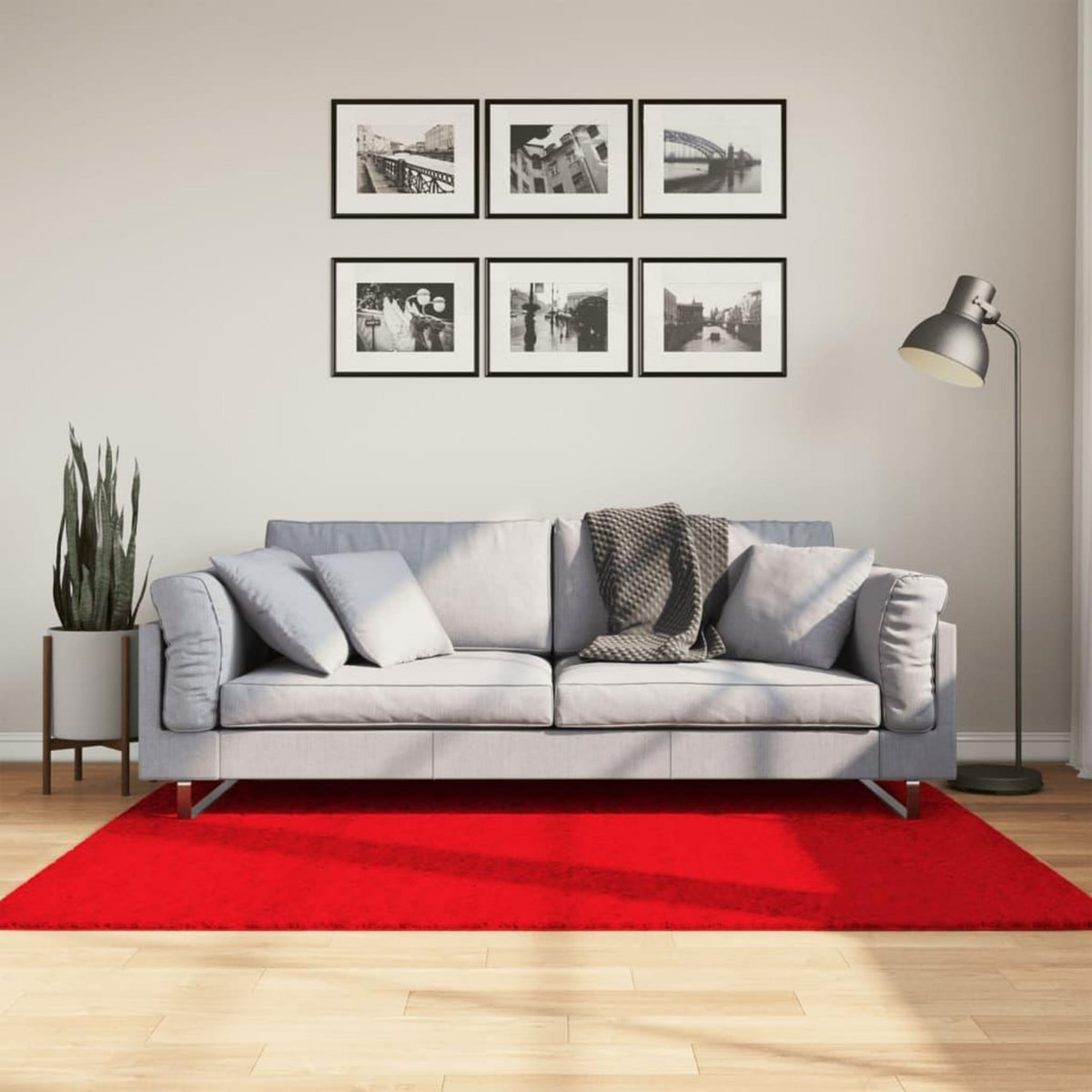 VIDAXL Tapis OVIEDO a poils courts rouge 120x170 cm
