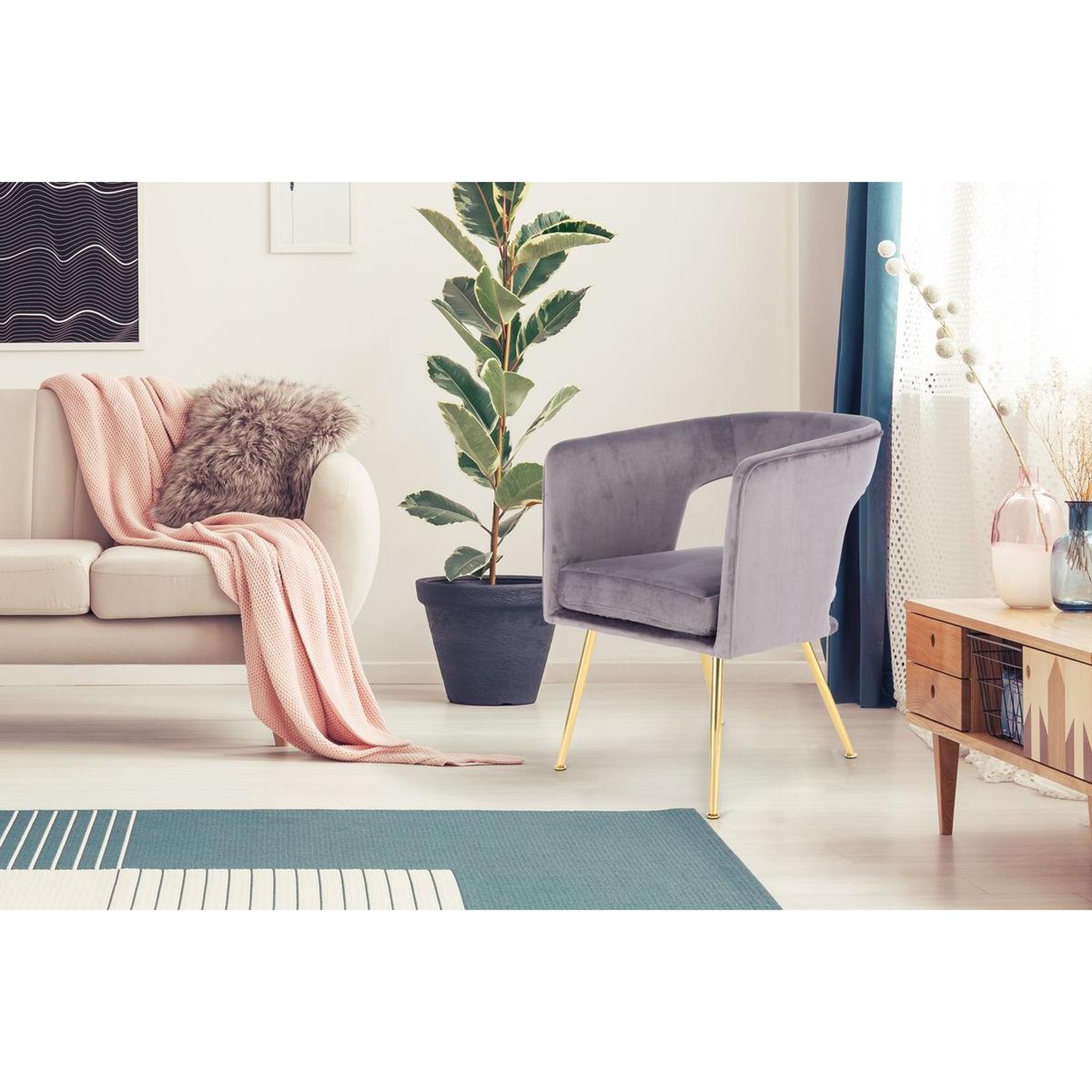 Voir la diapositive 2 : Paris Prix Chaise design  jolene  77cm gris