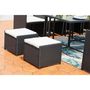 Voir la diapositive 6 : CONCEPT USINE Table et chaises 12 places encastrables résine noir-blanc MIAMI