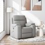 Voir la diapositive 1 : VIDAXL Fauteuil de massage inclinable gris nuage tissu