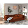 Voir la diapositive 3 : LISA DESIGN Rune - canapé d'angle - avec pouf d'appoint - 4 places - style scandinave - droit