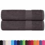 Voir la diapositive 2 : VIDAXL Essuie mains 2 pcs anthracite 50x100 cm 360 g m² 100% coton