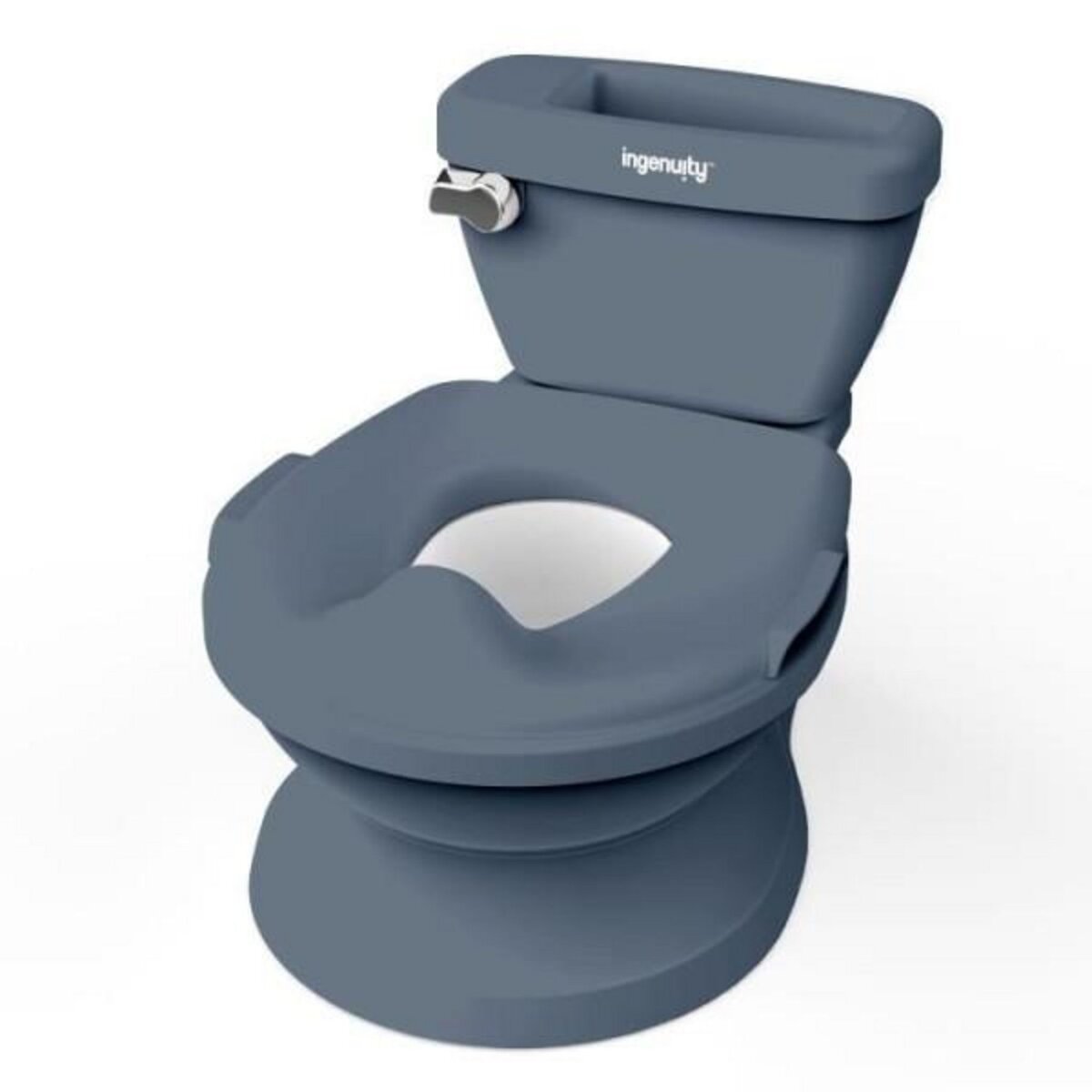 MARKET24 INGENUITY Mini Toilette enfant avec Réducteur de Toilette inclus, Chasse d'eau musicale et rangement lingette intégré Bleu
