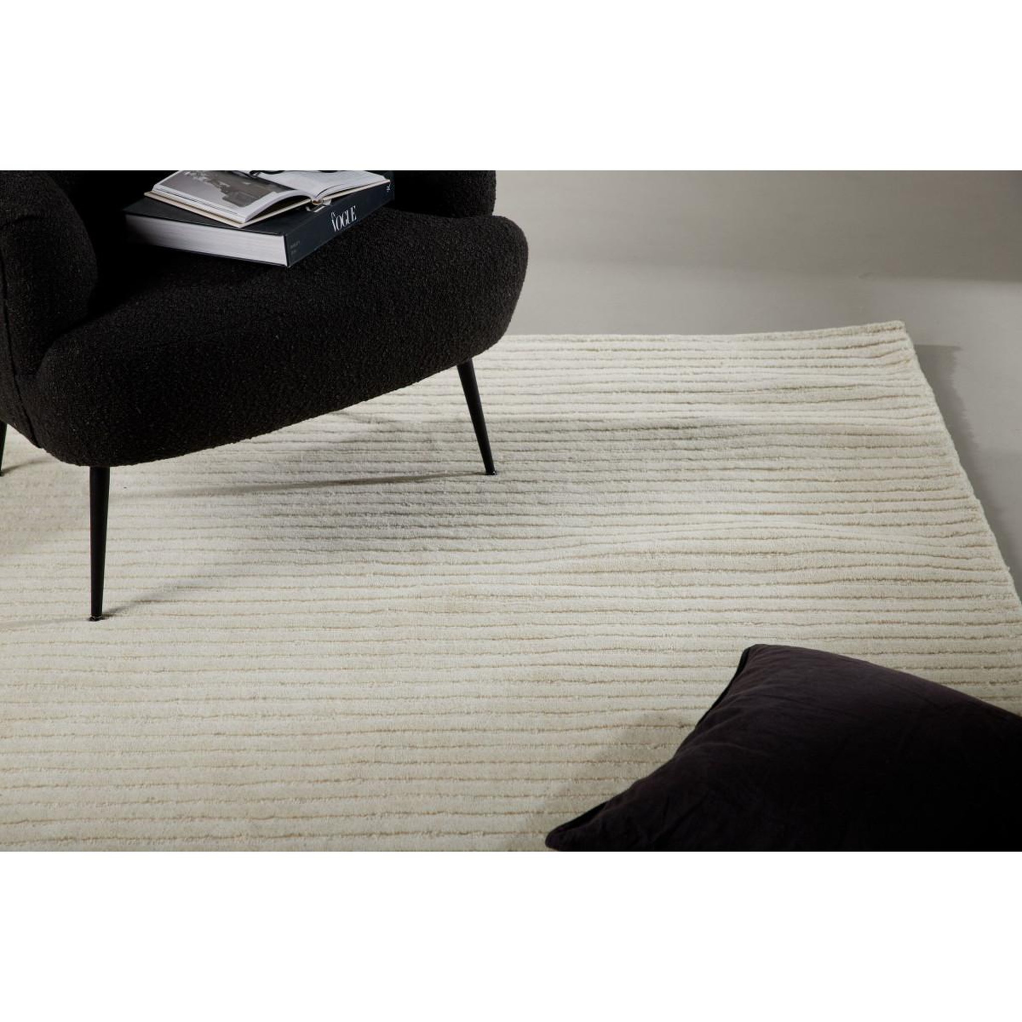 Voir la diapositive 3 : Paris Prix Tapis déco en laine  milton  202x300cm blanc