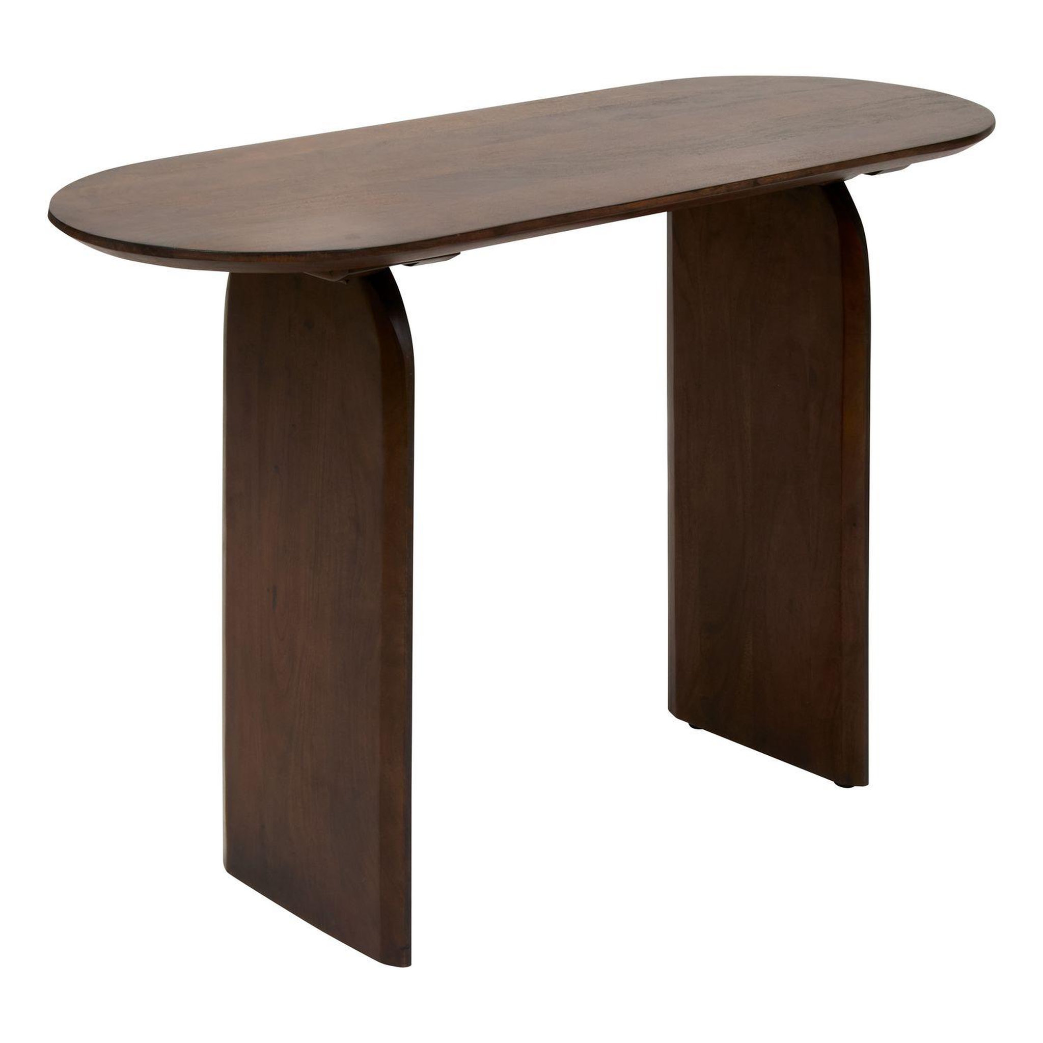 ATMOSPHERA Console ovale en acacia isana - marron