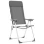 Voir la diapositive 3 : VIDAXL Chaises de camping pliables lot de 4 Gris Aluminium