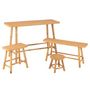 Voir la diapositive 5 : Paris Prix Tabouret Rond Cannage en Rotin  Malinda  29cm Naturel