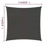 VIDAXL Voile d'ombrage 160 g/m^2 Anthracite 7x7 m PEHD