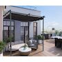 Voir la diapositive 2 : Habitat et Jardin Pergola adossée avec toit rétractable - 3 x 3 m - Gris anthracite