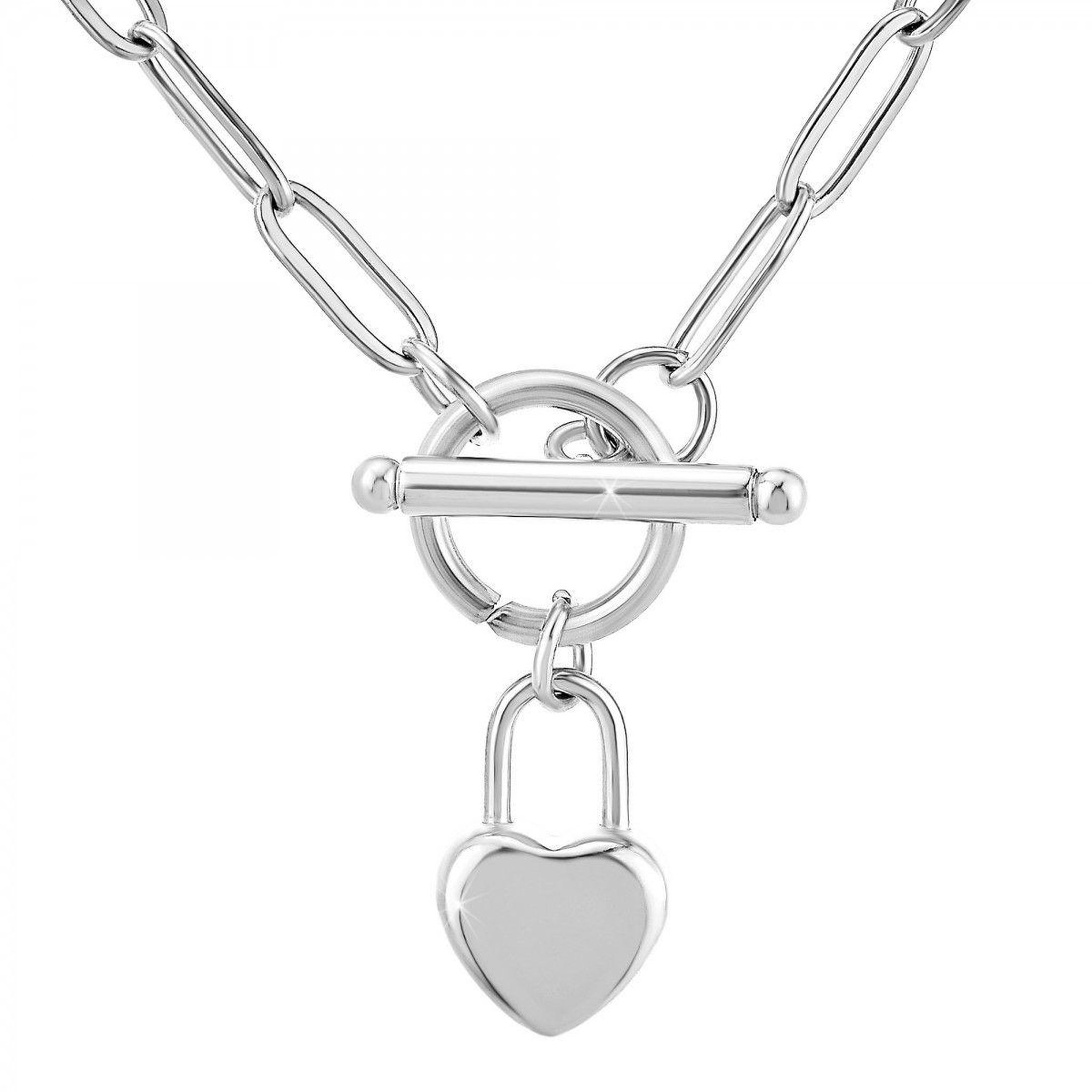 SC CRYSTAL Collier coeur par SC Crystal en acier inoxydable