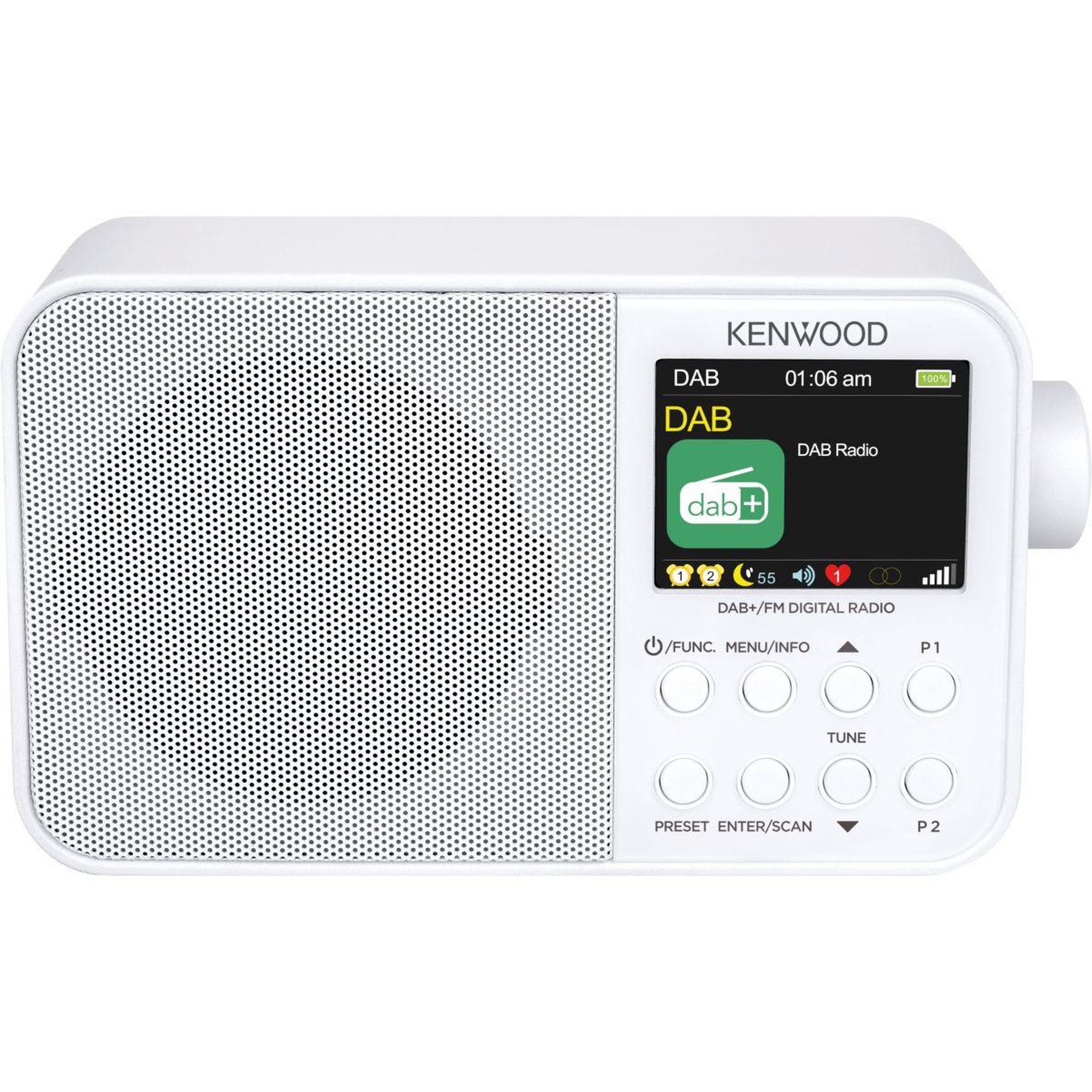 Voir la diapositive 4 : KENWOOD Radio dab dab bt crm30dab-w blanc