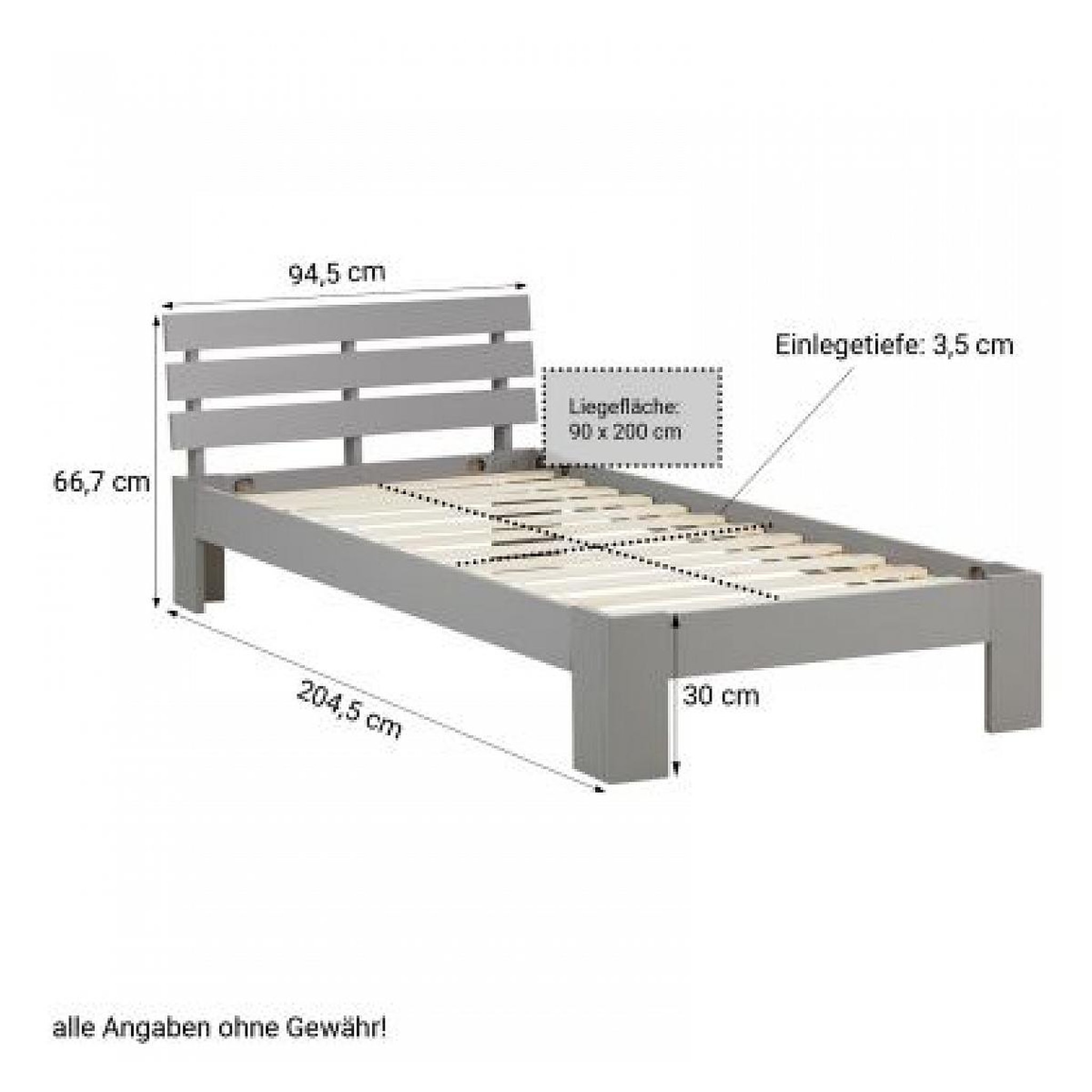 Voir la diapositive 3 : HomeStyle4U Lit simple 90x200 avec tiroir et Sommier - gris
