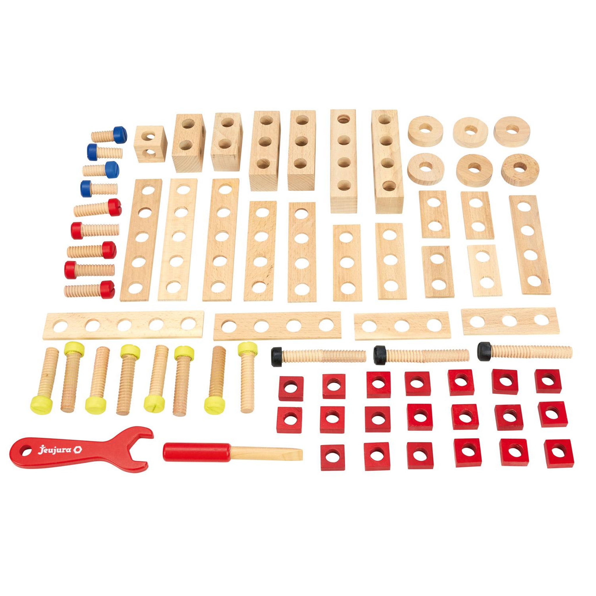 Voir la diapositive 2 : JeuJura Baril 70 pièces en bois pour établi bois