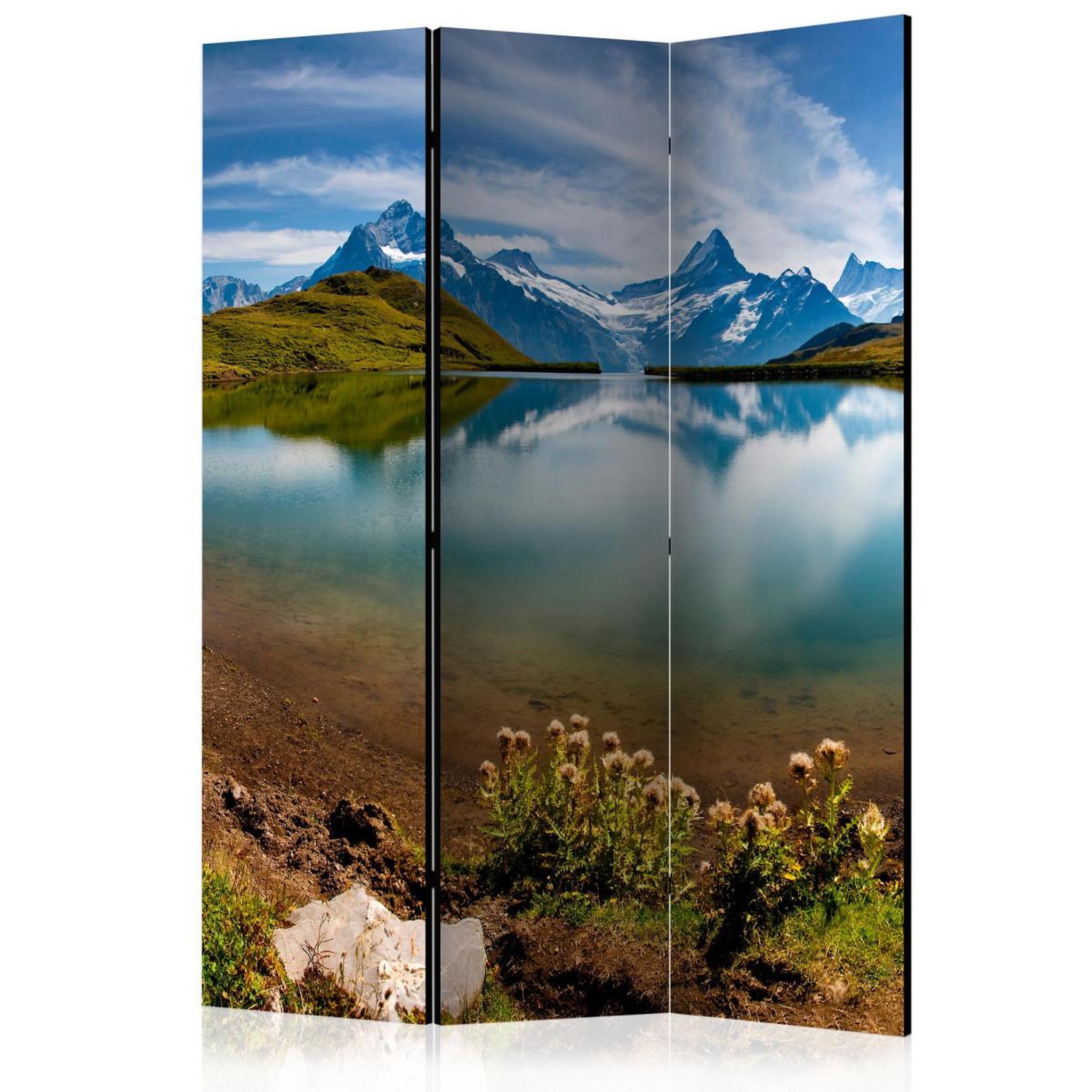 Paris Prix Paravent 3 volets  lake with mountain reflection, switzerland  135x172cm