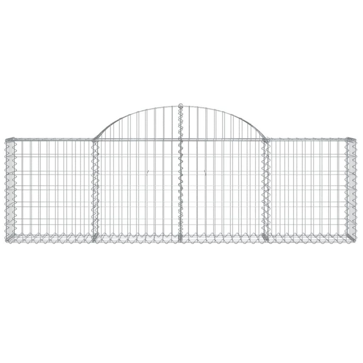 VIDAXL Paniers a gabions arques 18 pcs 200x30x60/80 cm Fer galvanise