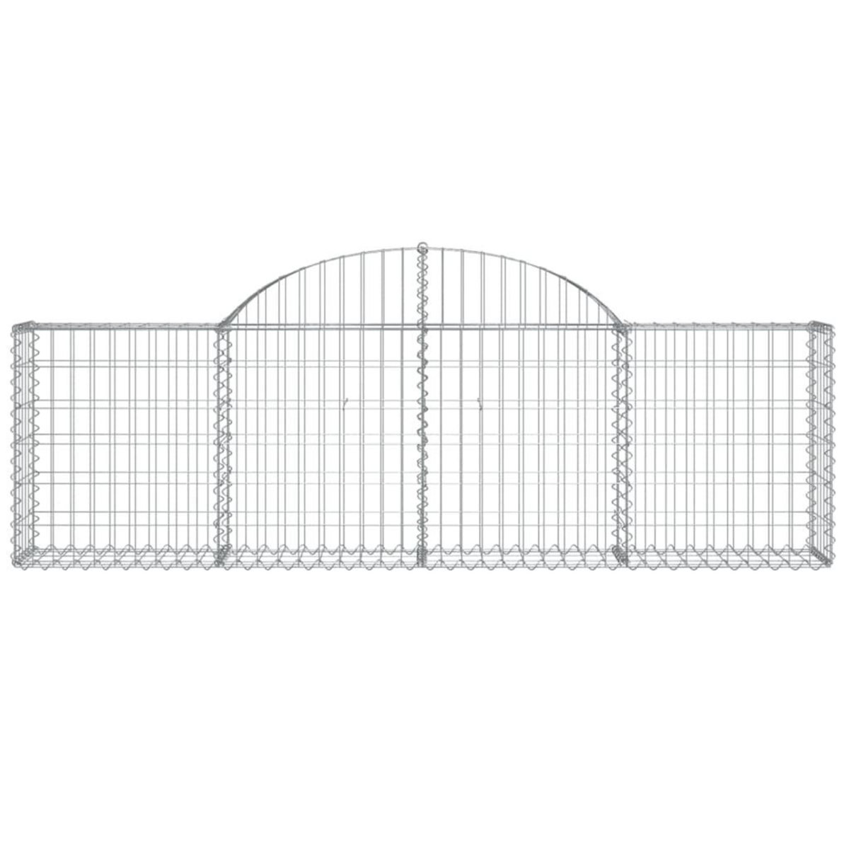 VIDAXL Paniers a gabions arques 18 pcs 200x30x60/80 cm Fer galvanise