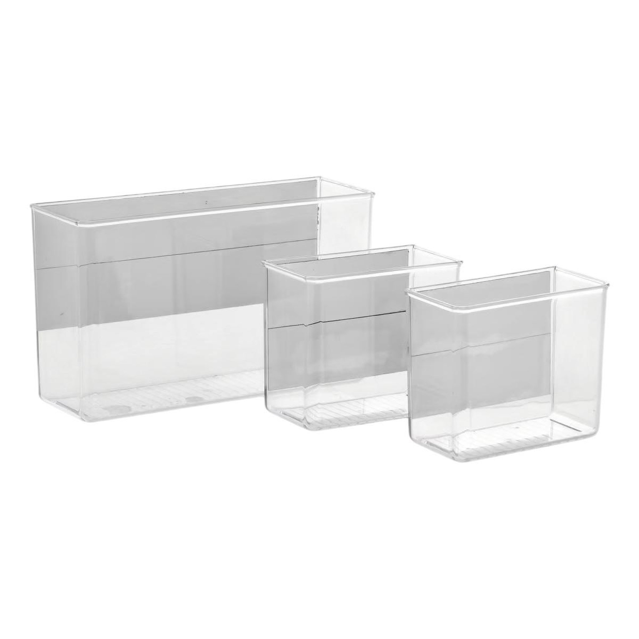 FIVE Lot de 3 organiseurs aimantés  magnetic  28cm transparent