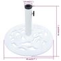Voir la diapositive 6 : VIDAXL Socle de parasol Blanc 9 kg 40 cm Fonte