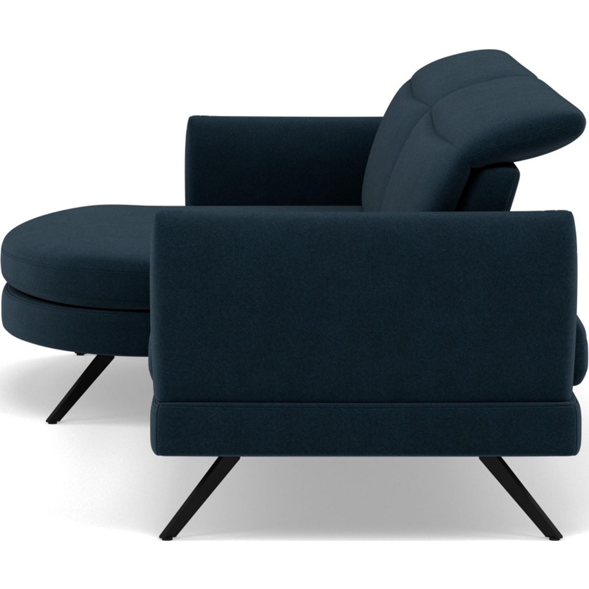 LISA DESIGN Terry - canapé d'angle gauche 4 places avec têtières réglables en tissu texturé