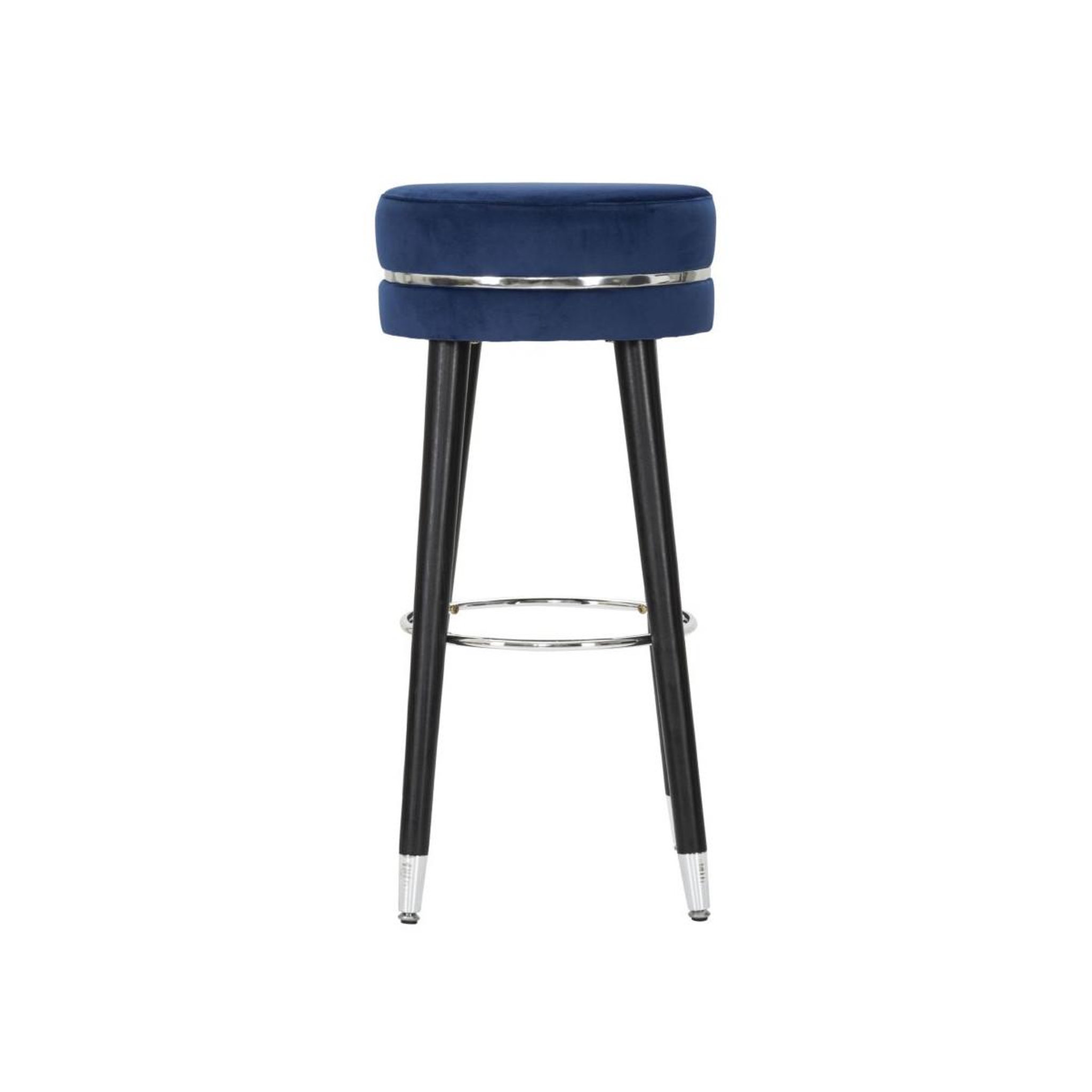 Voir la diapositive 2 : Paris Prix Tabouret de bar design  paris  74cm bleu foncé & argent