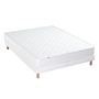 Voir la diapositive 2 : Ensemble Matelas Mousse Accueil Latex 3 Zones + Sommier 140x190 cm Blanc TOULON