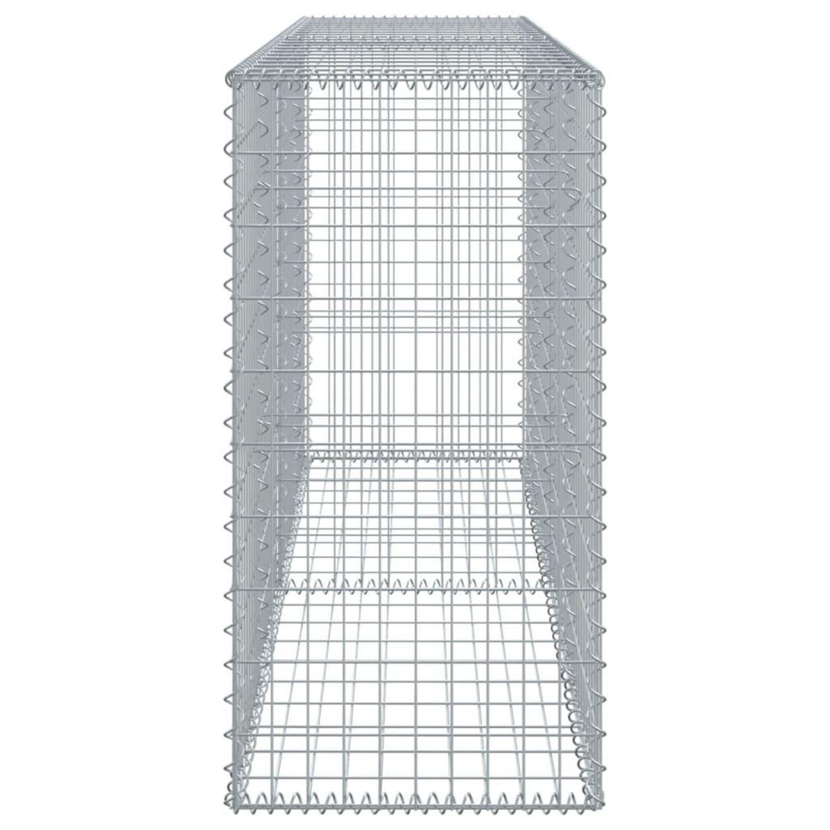 VIDAXL Panier gabion avec couvercle 200x50x100 cm fer galvanise