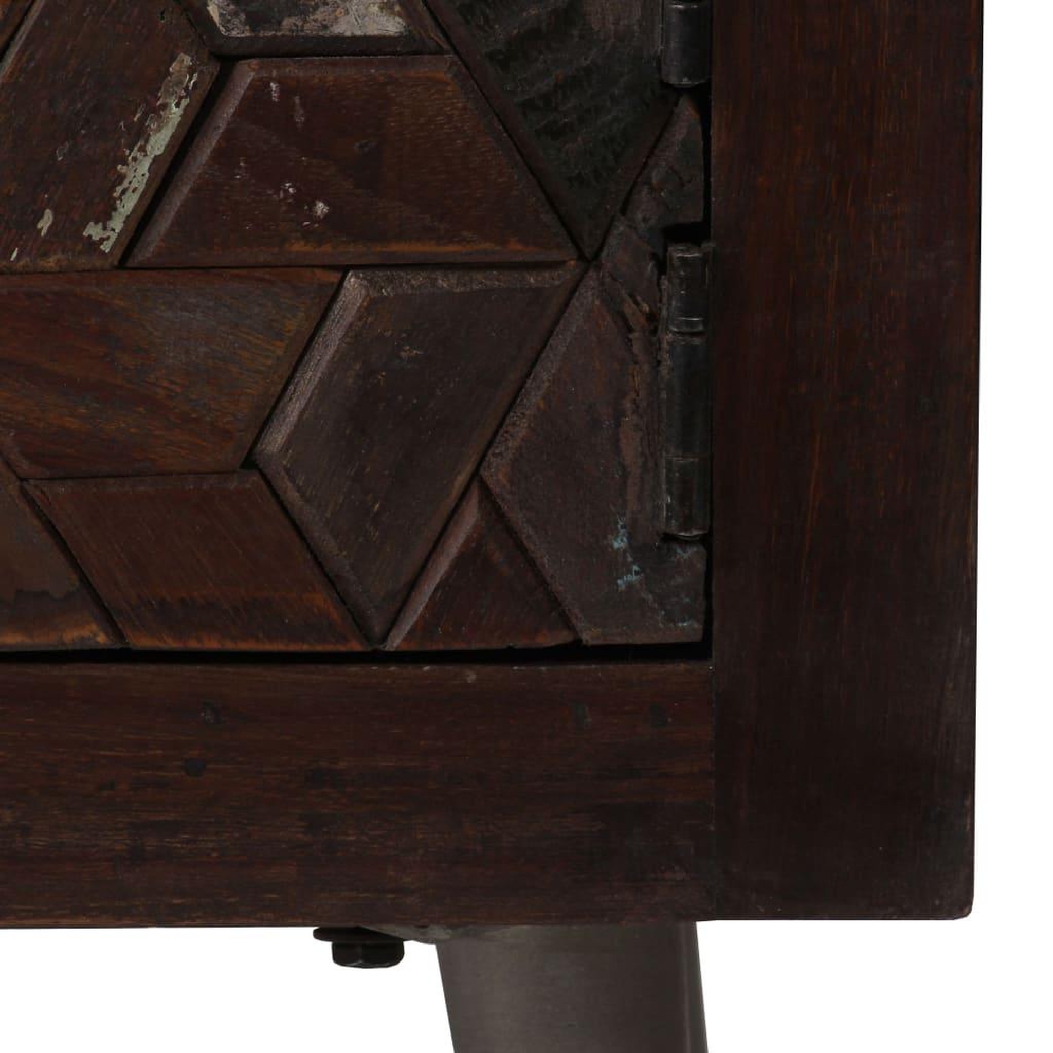 Voir la diapositive 5 : VIDAXL Table de chevet Bois de recuperation solide 40 x 30 x 50 cm