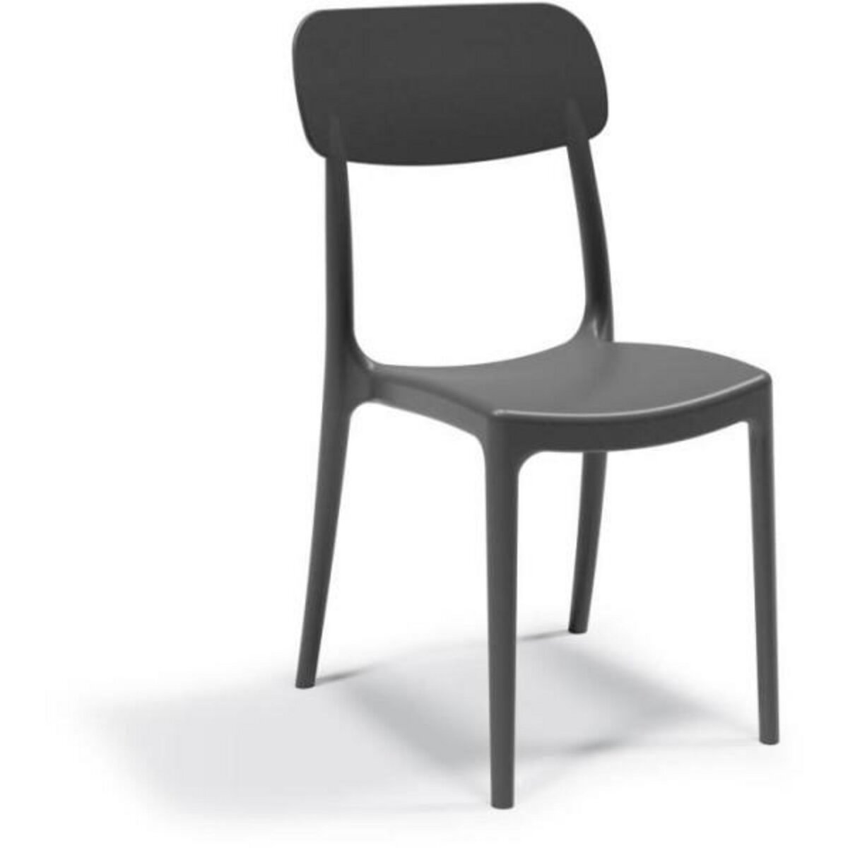 MARKET24 Chaise de jardin - ARETA - CALIPSO - Noir - 53 x 46 x H 88 cm - Résine - Utilisation domestique et collective