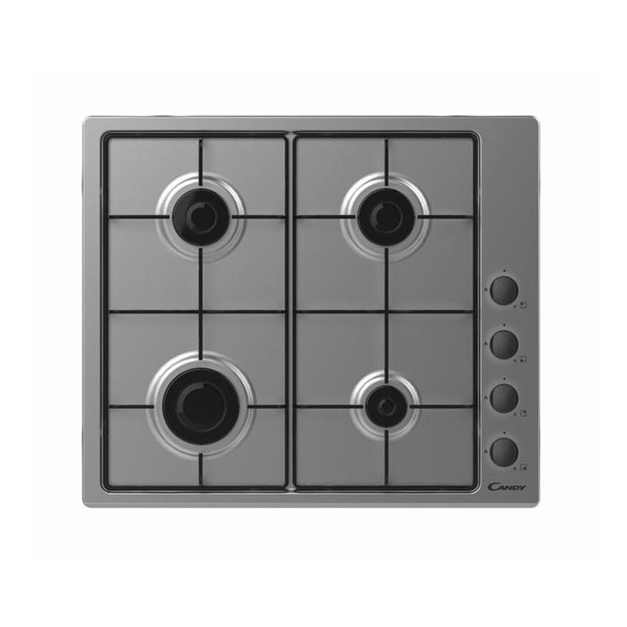 Voir la diapositive 1 : Candy Table de cuisson à gaz 59.5cm 4 feux noir - CHW6LBX