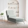 Voir la diapositive 3 : VIDAXL Chaise longue de massage avec traversin gris clair velours