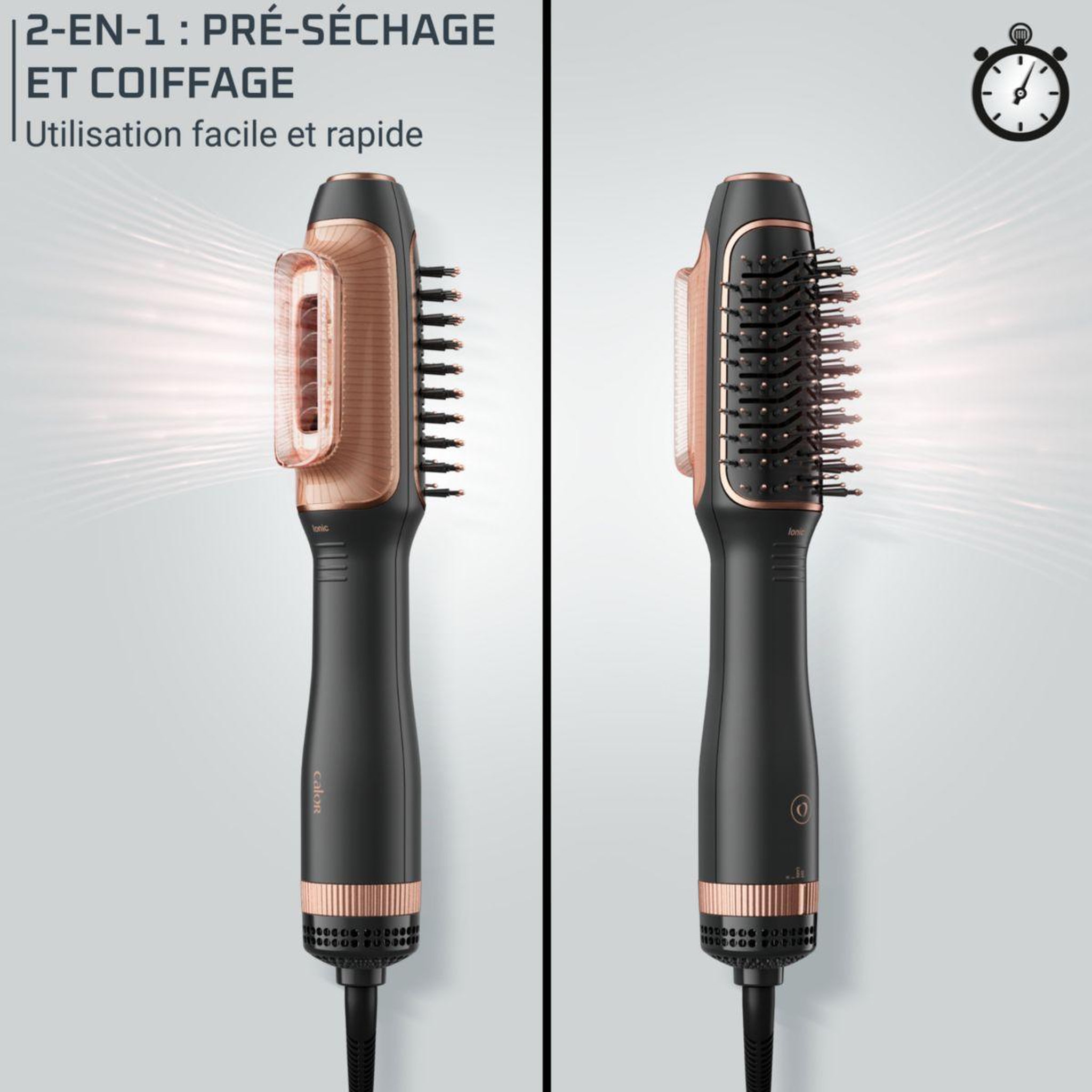 Voir la diapositive 4 : CALOR Brosse soufflante Reverso 2 en 1 CF9840C0