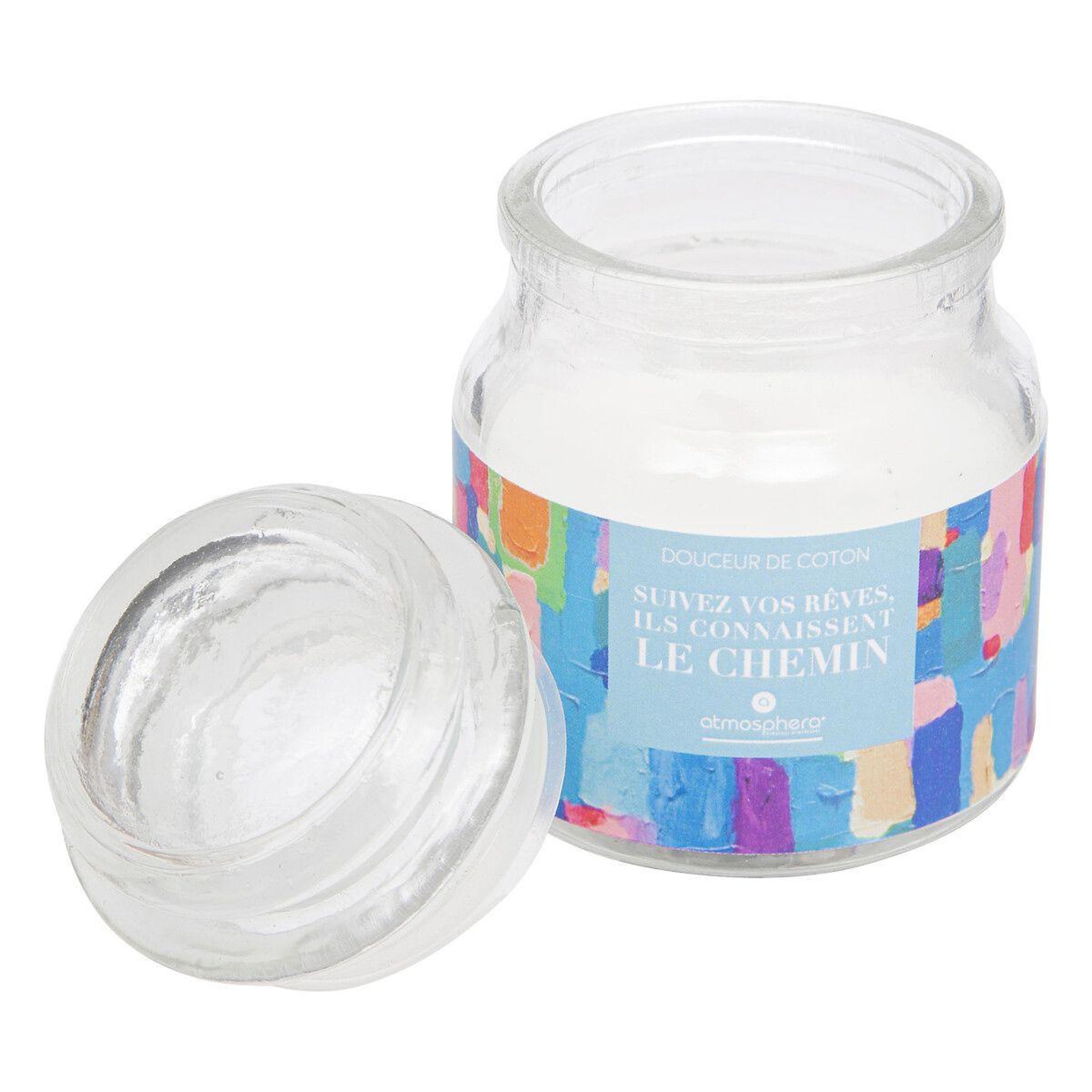 Voir la diapositive 2 : ATMOSPHERA Bougie parfumée  jomy  70g douceur de coton